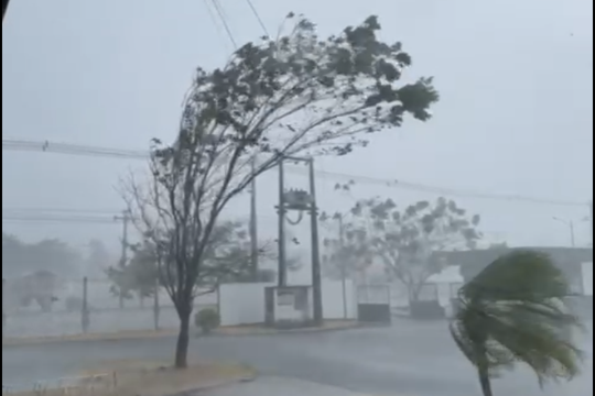 Chuva com ventos fortes afetou telhado da biblioteca, auditório e salas administrativas.