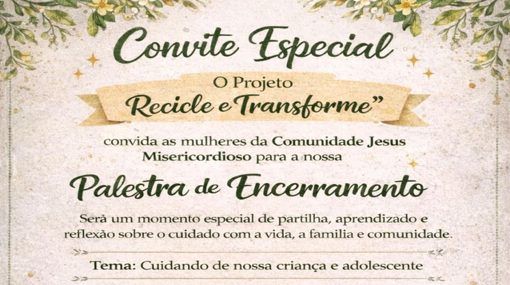 Dia 11 de abril ás 16h no quintal da dona Maria